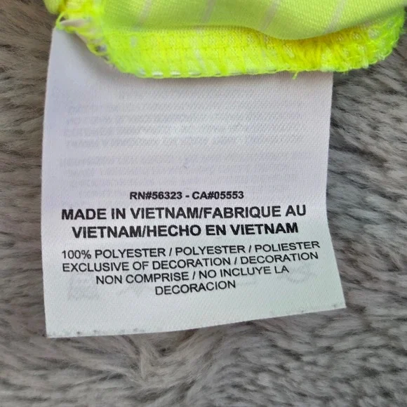 Nike Golf Polo Mens L Dri-FIT Tour Performance Striped Short Sleeve Neon Yellow - Picture 6 of 6